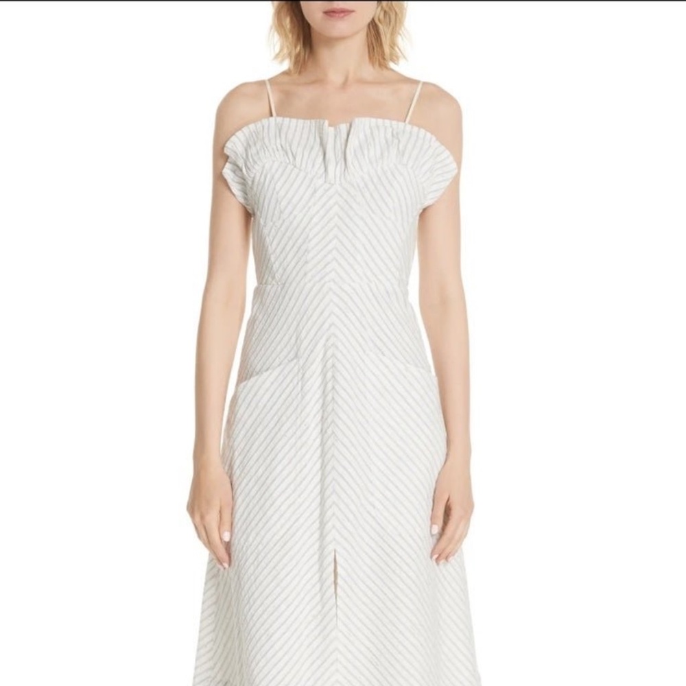 rebecca taylor ruffle midi dresses